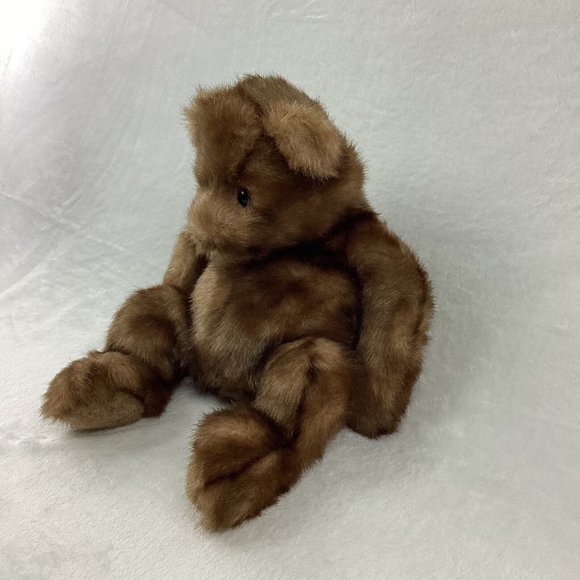 Gund Bear Plush Stuffed Animal Pot Belly Long Soft Brown Fur Plush 14" Soft - Picture 4 of 9